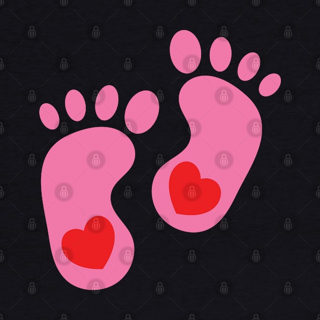 Pink Baby Feet by DragonTees